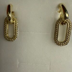 God-tone Link Fashion Earrings